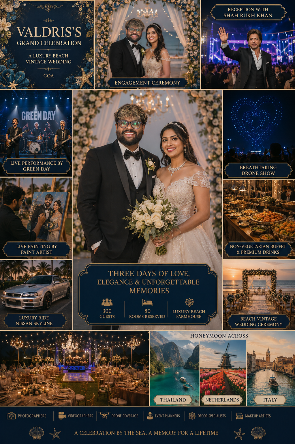 A Beach Vintage Wedding Celebration: Valdris's Love Story